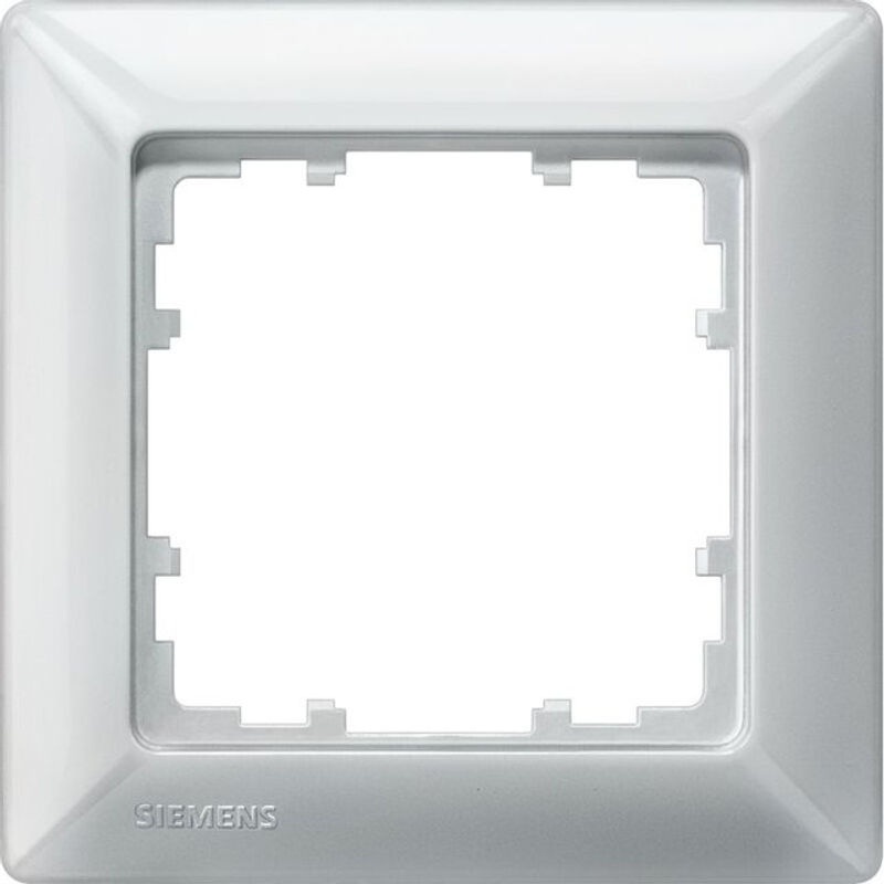 Siemens Indus.Sector 1-fach Rahmen in Alu/Weiß, Maße: 80 x 80 mm - Bild 2
