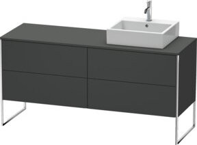 Duravit Waschtischunterschrank XSquare in Anthrazit Grau Matt, B/T/H: 160 x 54,8 x 77,8 cm - Bild 1