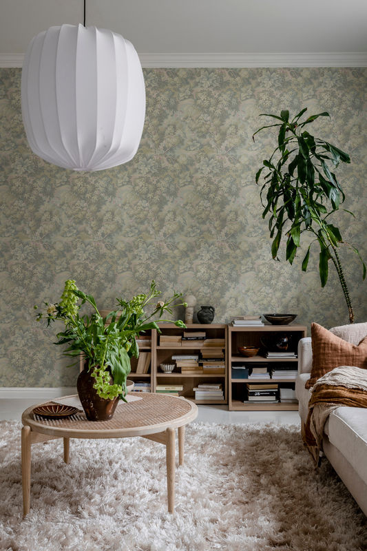Rebel Walls Tapete Blooming Park in Green Multicolour mit floralem Vintage-Design und botanischem Muster aus Vlies - Bild 2