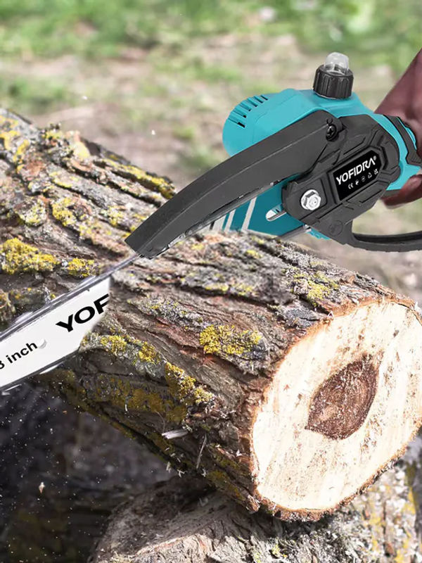 YOFIDRA Bürstenlose elektrische Astsäge und Kettensäge mit 8 und 6 Zoll, wiederaufladbare Holzbearbeitungssäge kompatibel mit Makita LXT Akkupins - Bild 6