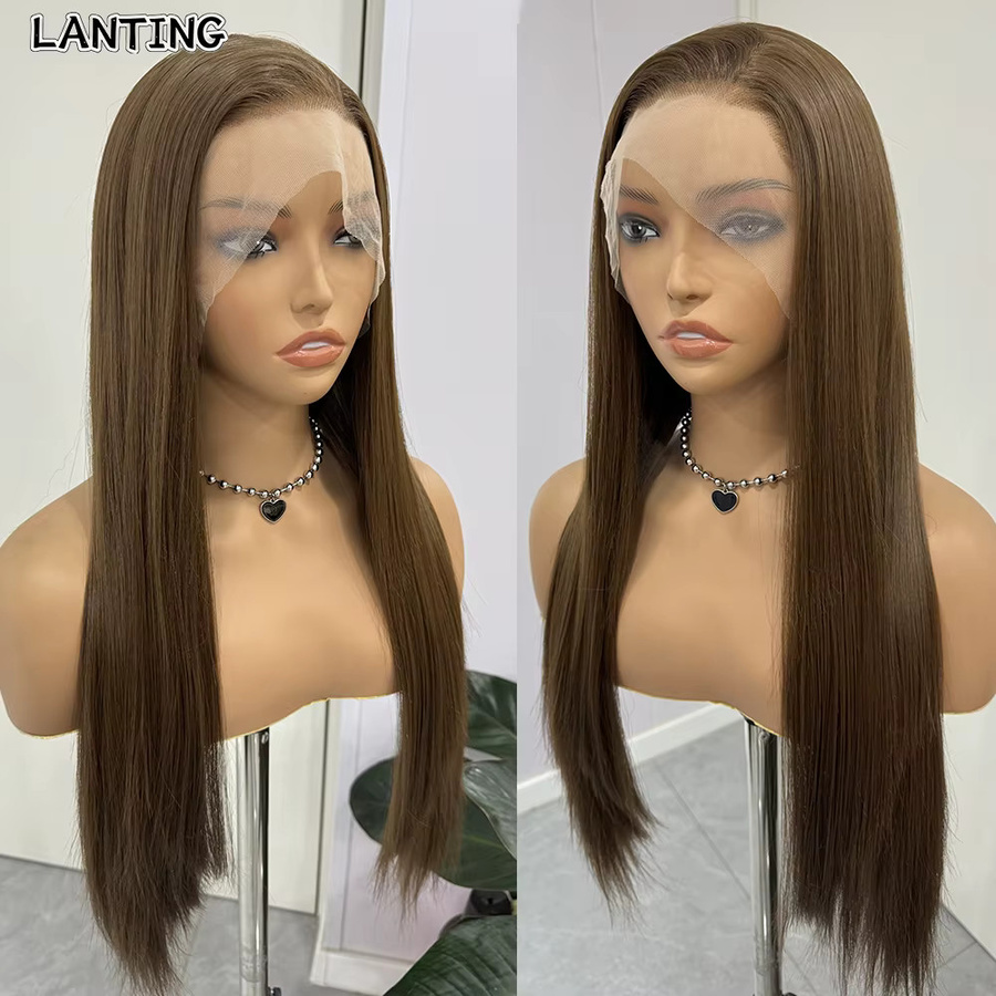UStyleHair Spitzenperücke, braun, lang, gerade, synthetisch, Damen - Bild 2