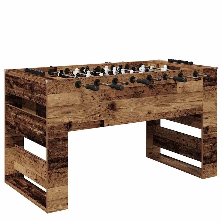 vidaXL Tischfußballtisch aus Altholz in Braun, B/T/H: 146,5 x 74 x 85 cm - Bild 2