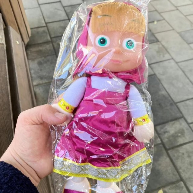 Bandai Martha und der Bär Winter-Martha-Puppe, Plüsch / Textil, rosa / pink - Bild 1