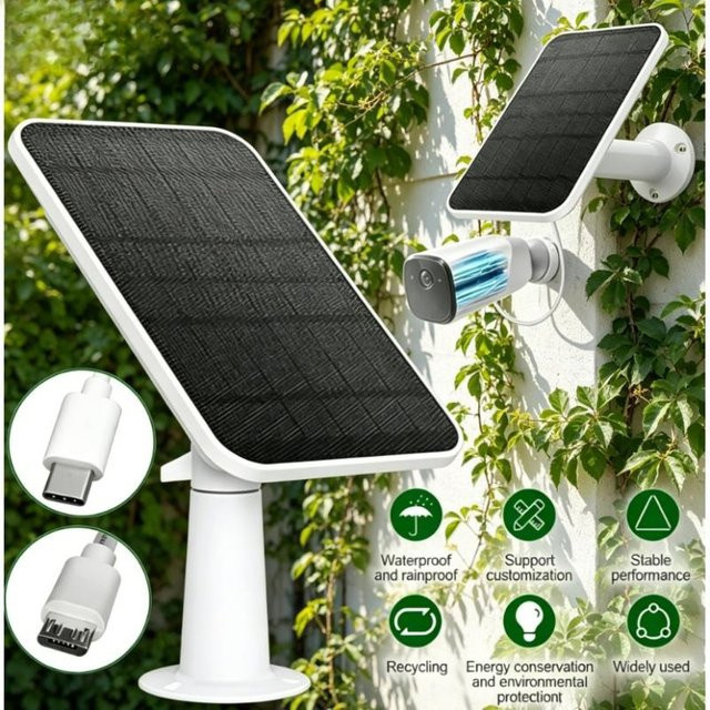 Eufy 4W Solarpanel mit Wandhalterung und 3 Meter langem Ladekabel für EufyCam 2, 2 Pro, 2C und 2C Pro - Bild 1