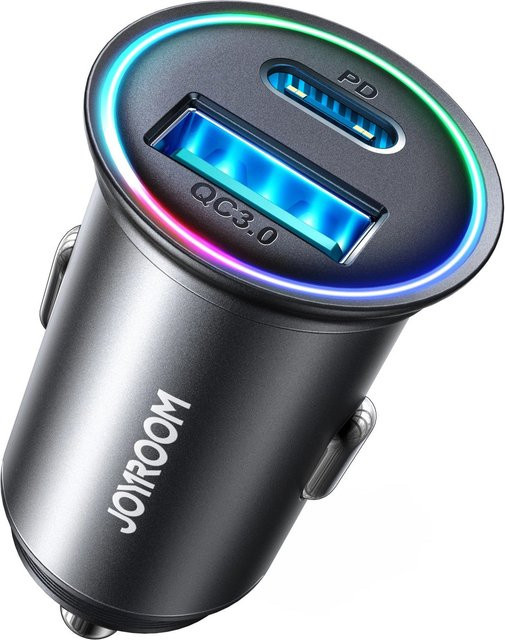 Joyroom Auto-Ladegerät JR-CCN04 in Schwarz mit 60W, 3A, 1 x USB-A und 1 x USB-C - Bild 1