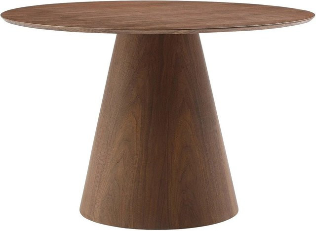 Vente-unique Esstisch Antaliza runder Esstisch aus MDF in Braun mit Durchmesser: 120 cm - Bild 1