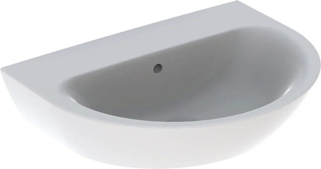Geberit Waschtisch Renova D-Form Weiß mit Überlauf und KeraTect Beschichtung B/T: 65 x 50 cm - Bild 1