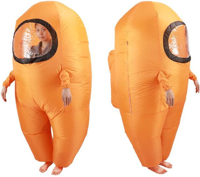 Among Us Astronautenanzug, Rollenspielkostüm, Orange, Weltraum - Bild 1