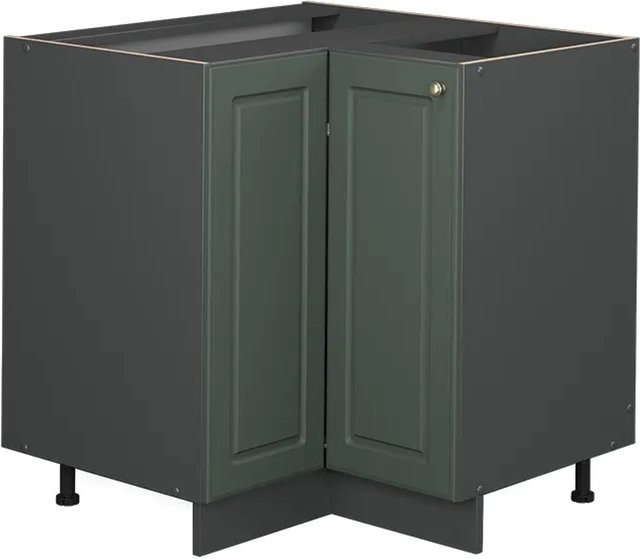 Vicco Eckunterschrank Fame-Line Landhaus Anthrazit Grün-Gold mit Softclose-Scharnieren und Einlegeboden Höhe: 87 cm - Bild 2