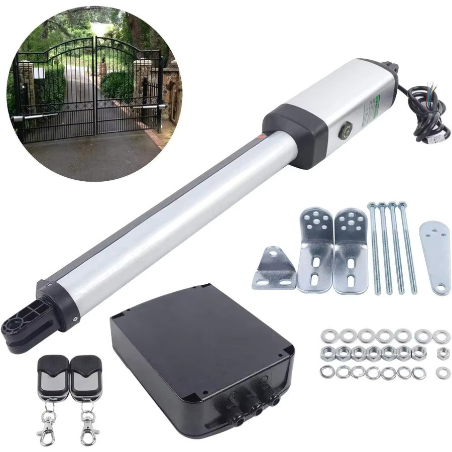 CNCEST Automatischer Drehtorantrieb mit Schwenkarm und 2 Fernbedienungen, Silber, 50 W, bis 300 kg pro Arm - Bild 3