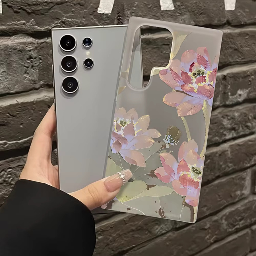 Transparente Lotusblumen-Handyhülle für Samsung Galaxy S25 Ultra S24 FE S23 A56 A55 A54 A53 A36 A35 A26 A17 A16 A07 A06 5G - Bild 2