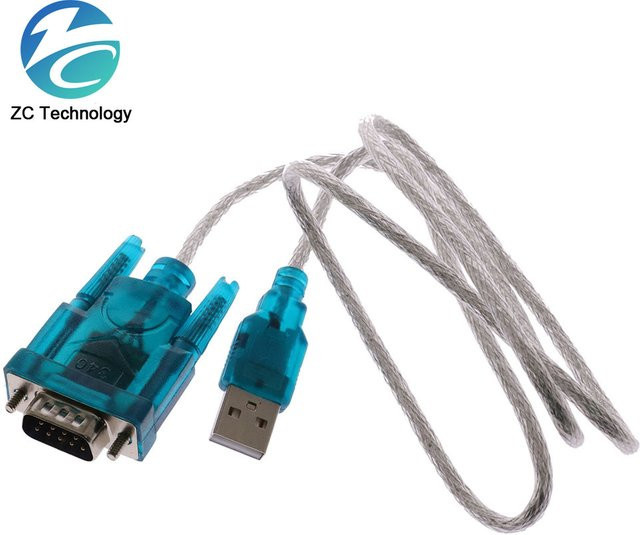 HL-340 USB zu RS232 COM Port Adapter, Serielles DB9 9-Pin Kabel in Blau, unterstützt Windows 7 64-Bit - Bild 1