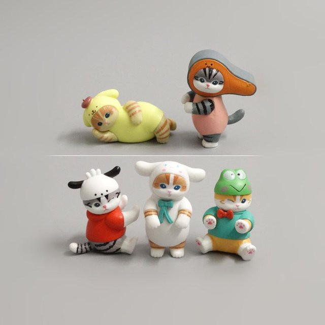 Sanrio Blind Box Katzen Figuren Kuromi und Cinnamoroll Sammelspielzeug als Ornamente - Bild 1