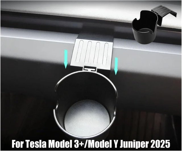 YouGallop Armaturenbrett-Organizer für Tesla Model 3 Highland und Model Y Juniper, Getränkehalter und Handy- sowie Kartenaufbewahrung, Schwarz - Bild 1