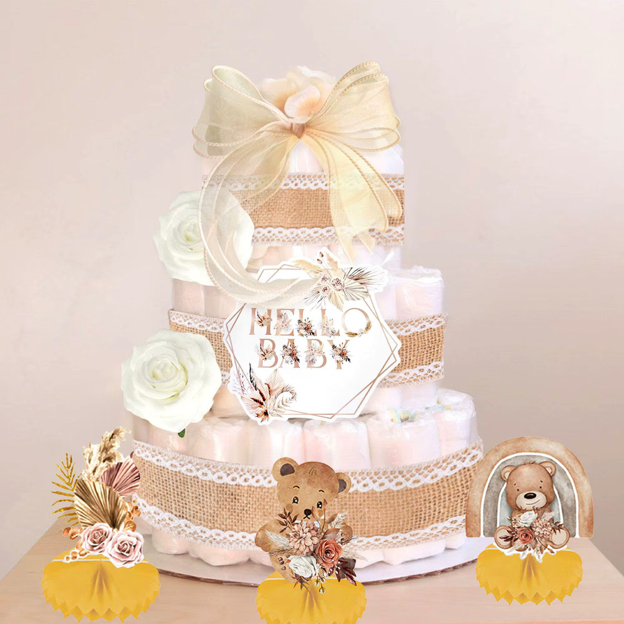 LaVenty Honey Bee Babyparty Kuchenaufsatz und Dekorationsset für die Geschlechtsenthüllung - Bild 1