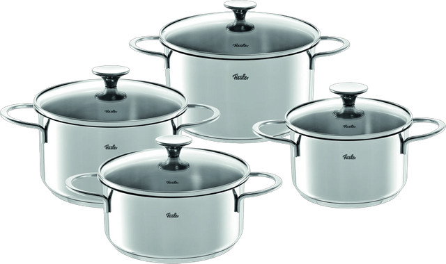 Fissler Copenhagen 4-teiliges Topfset mit Deckeln in Silber - Bild 1