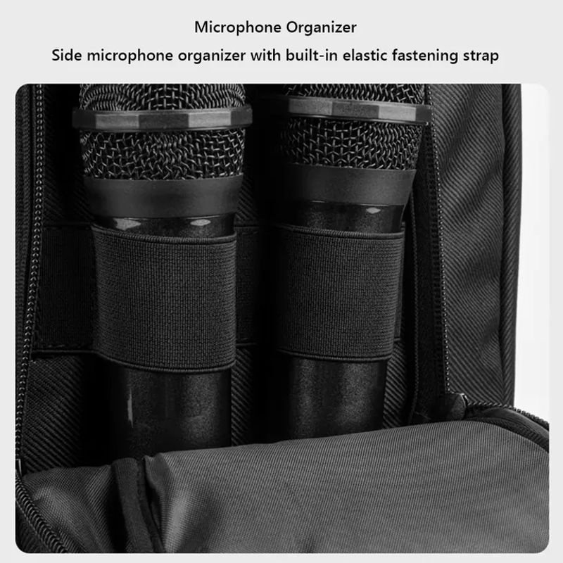 JBL PartyBox Encore Essential Schutzhülle in Schwarz mit seitlicher Mikrofon-Aufbewahrungstasche und staubdichter Reise-Tragetasche - Bild 3