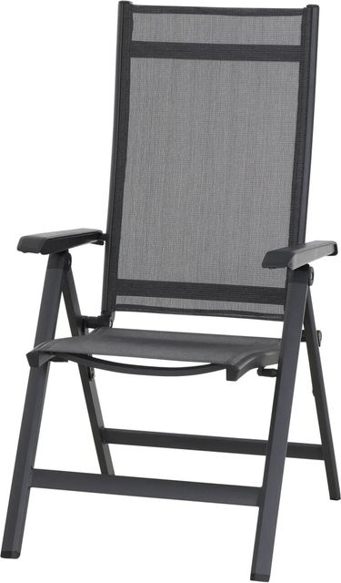 Siena Garden Klappsessel Tesoro aus Aluminium mit Textilene in Anthrazit Matt B/T/H: 68 x 60 x 110 cm - Bild 1