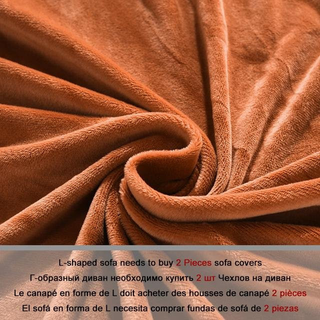 YZFZP L-förmiger Sofabezug aus Samt in Orange mit floralem Design, elastisch und waschbar, Breite: 190-230 cm - Bild 1