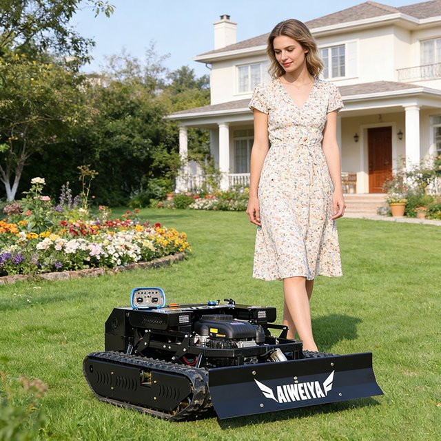 AIWEIYA Roboter-Rasenmäher mit Fernbedienung in Schwarz für professionelle Anwendungen - Bild 1