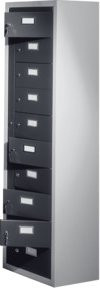 Kappes Wäscheausgabeschrank ErgoPlus aus Stahlblech in Grau RAL 7035/7016 mit Schloss, Höhe: 185 cm, Breite: 50 cm, Tiefe: 50 cm - Bild 1