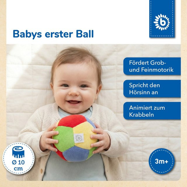 Bieco Ball Kleinkinder mit Rassel, ab 6 Monate - Bild 1