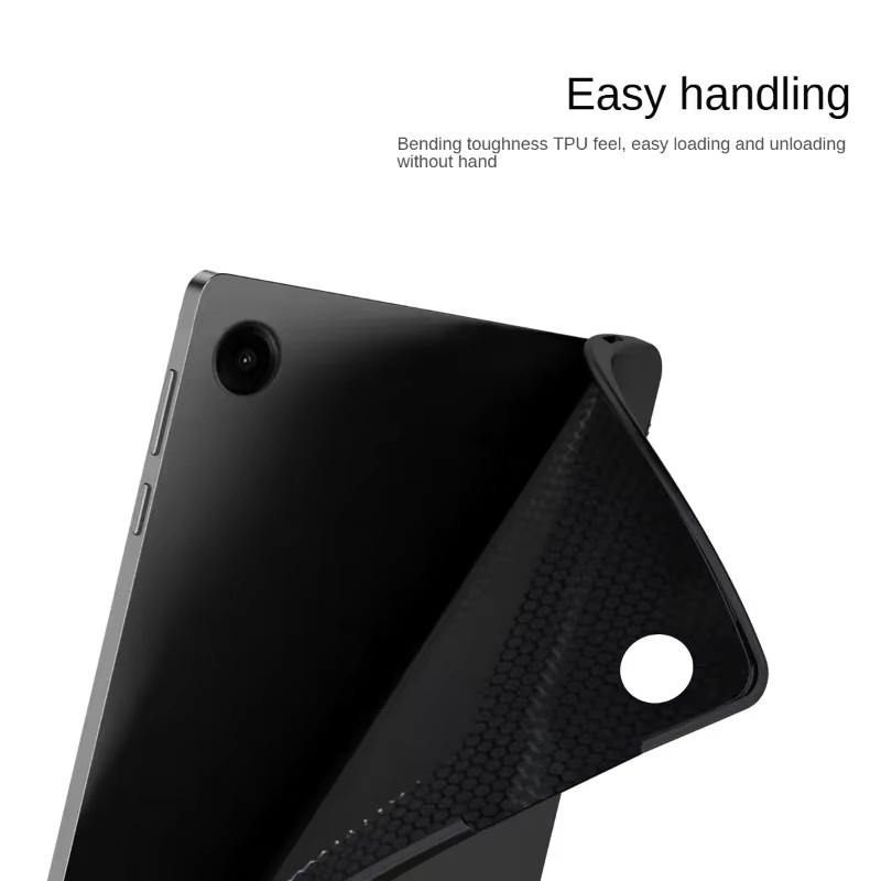 Samsung Galaxy Tab A11 8,7 Zoll Schutzhülle aus weichem Silikon mit Airbag-Schutz in Schwarz (Modelle SM-X130, SM-X133, X135N/G) - Bild 2
