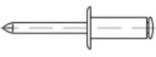 TOOLCRAFT 160328 Offene Blindniete aus Aluminium und Stahl, Durchmesser: 4 mm, Länge: 6 mm, 500 Stück - Bild 1
