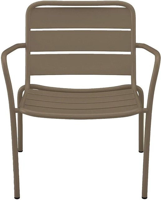 Gartensessel Mirmande von Vente-unique in Taupe aus Metall mit Armlehnen - Bild 1