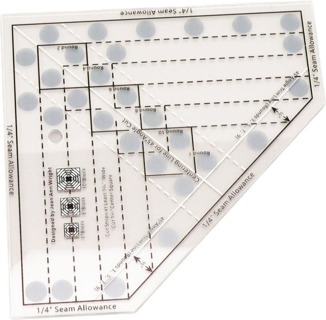 TOMTOP JMS Mini-Quilt-Lineal aus transparentem Acryl in Weiß für präzises DIY-Trimmwerkzeug - Bild 1