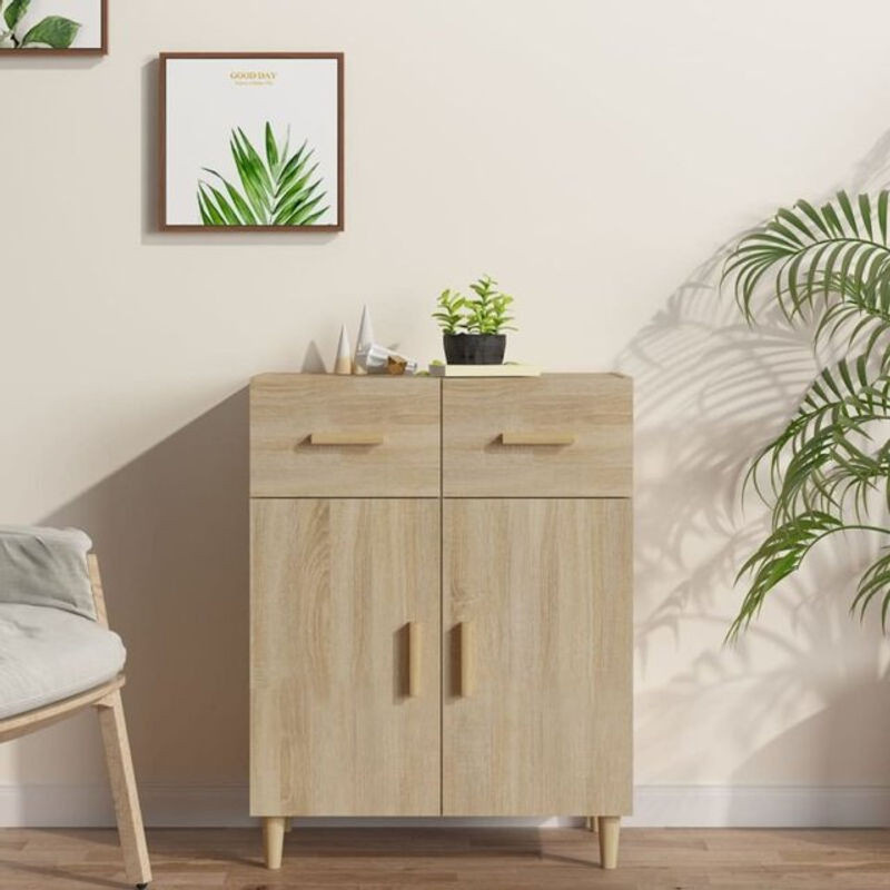 Sideboard vidaxl Classic in Sonoma-Eiche aus Holzwerkstoff, B/T/H: 69,5 x 34 x 89 cm - Bild 1