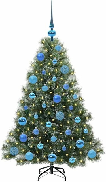 vidaXL Künstlicher Weihnachtsbaum mit 150 LEDs in Grün, Höhe: 120 cm, aus PE und PVC - Bild 1