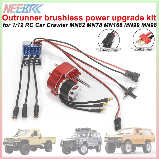 NeebRC Vollmetallgetriebe 2322 2600KV Bürstenloser Motor AM32 45A ESC-Einsteller 21g Servo, 1:12 - Bild 1
