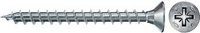 Fischer Power-Fast II Spanplattenschrauben mit Senkkopf, Durchmesser: 3,0 mm, Länge: 25 mm, Pozidriv, verzinkter Stahl, Silber - Bild 1