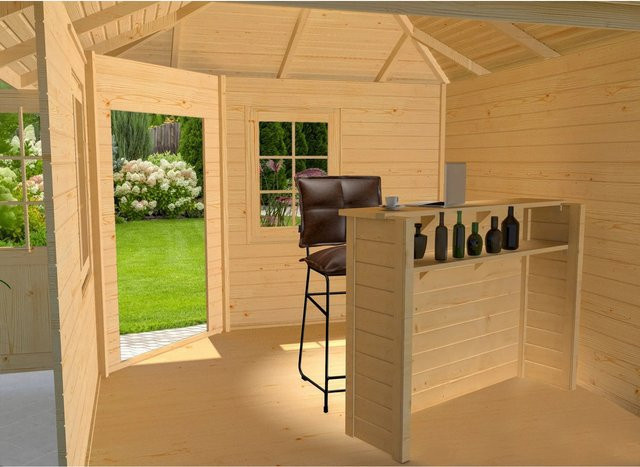 Weka Tresenbausatz aus Holz in Natur Beige für Gartenhäuser - Bild 1