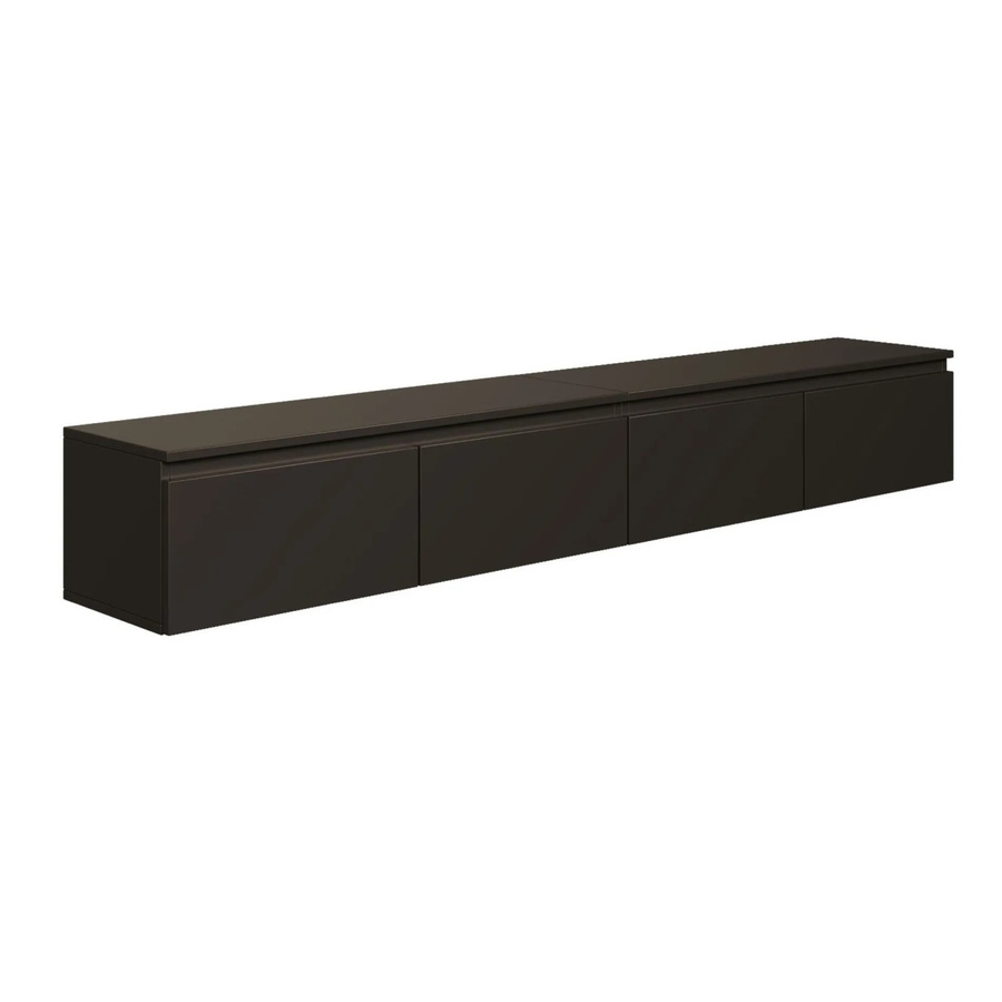 Selsey TV-Hängeboard Bemmi in Schwarz, minimalistisches Design, matt, Breite: 200 cm - Bild 2