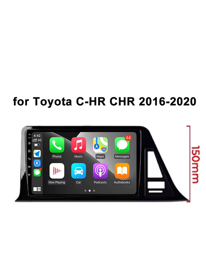 KJ-NAVI Android 16 Multimedia Autoradio für Toyota C-HR 2016-2020 mit Wireless CarPlay, GPS und Bluetooth in Schwarz - Bild 6