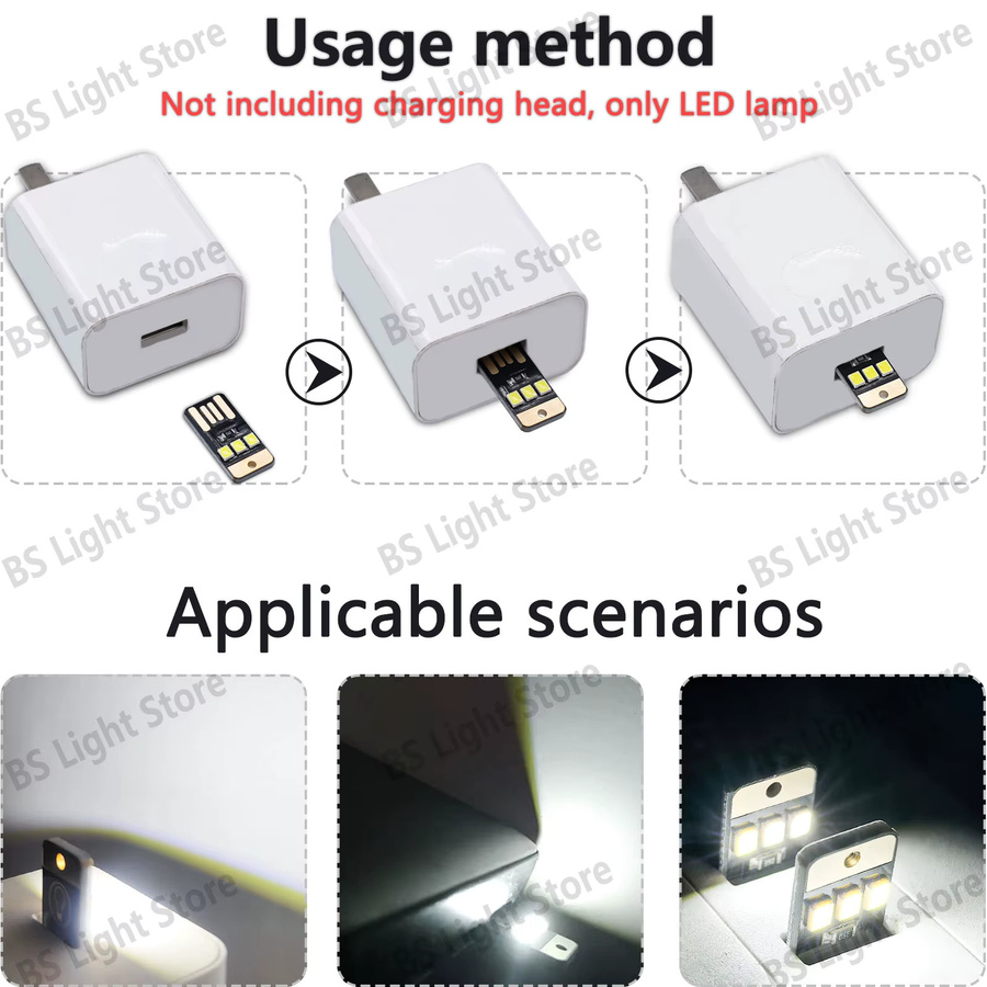20er-Pack LED USB Buchlicht in Schwarz als Mini-Nachtbeleuchtung für das Lesen mit 0,2 W und 2835 SMD Technologie - Bild 4