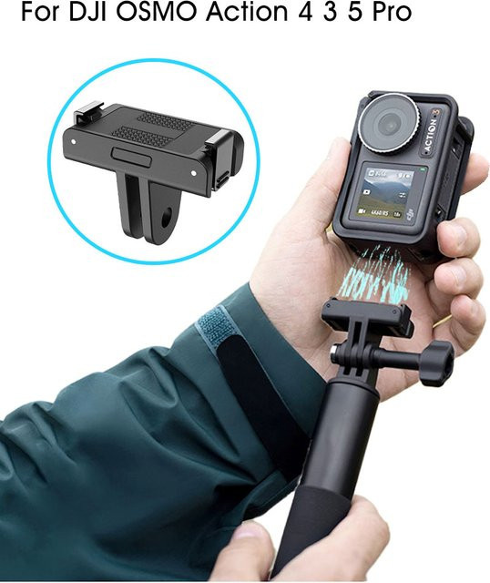 DJI Magnetischer Schnellverschluss-Adapterhalterung für Osmo Action 5 Pro, 4 und 3 in Schwarz - Bild 1