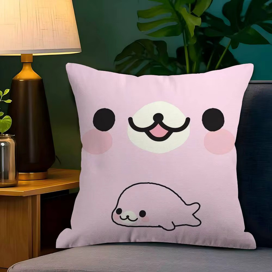 Kayou Mamegoma Anime Kissenbezug personalisiert für Kinder und Schlafzimmer, quadratisch, Breite: 30 cm, Höhe: 30 cm - Bild 3