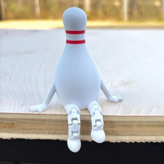 Bowlingkegel Figur mit beweglichen Beinen von Full in Love House als dekoratives Bowlingkugel Ornament aus PLA für dein Zuhause oder Büro - Bild 3