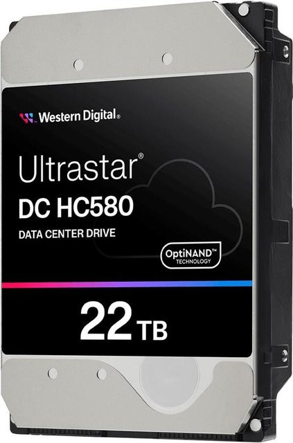 Western Digital Ultrastar DC HC580 HDD 22TB SATA 6Gb/s 3,5 Zoll 7200 rpm 512MB Puffer Silber - Bild 1