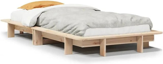 vidaXL Massivholzbett aus Kiefernholz in Braun ohne Matratze B/T/H: 90 x 200 cm - Bild 1
