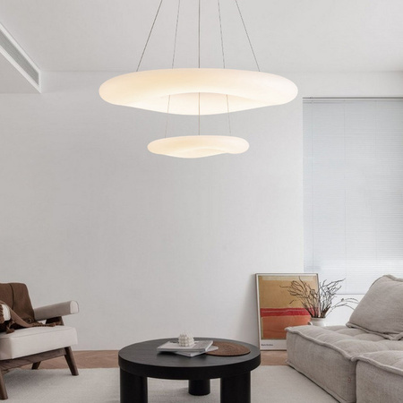 HomeLover Herr Magoo Pendelleuchte in Wolkenform, moderne LED Deckenleuchte in Weiß für Wohnzimmer, Schlafzimmer und Kinderzimmer, minimalistischer runder Kronleuchter