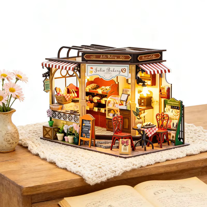 zuuton DIY Julia Bäckerei Puppenhaus-Set, mit LED-Beleuchtung, ab 14 Jahren - Bild 2