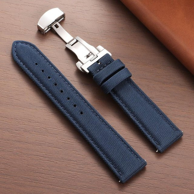 Uhrenarmband BY-house Segeltuch, blau, 22mm, Unisex - Bild 1
