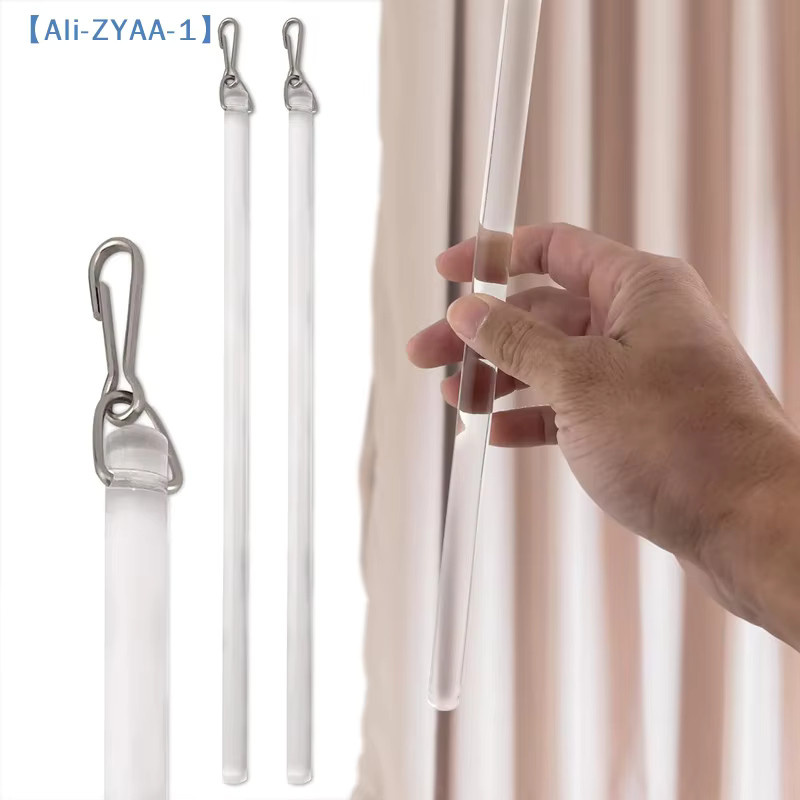JETTING Vorhangzugstangen-Set 2-teilig, transparent, Länge: 43,18 cm - Bild 1