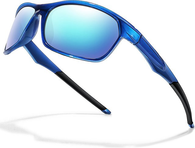 Polarisierte Sonnenbrille, Karos, Vollrand, Kunststoff, Unisex - Bild 1