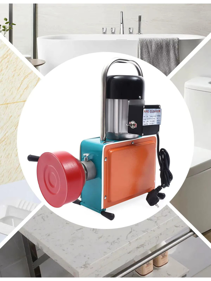 Abflussreinigungsmaschine 1000 W für Abwasserrohre mit Durchmesser 20–150 mm in Orange und Multicolour - Bild 5