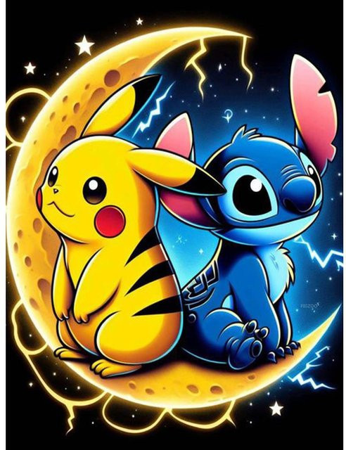 Disney Diamond Painting Set Motiv Lilo und Stitch Multicolor B/H: 20 x 30 cm - Bild 1